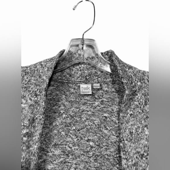 Twik by Simons, Open Front Cardigan, Small, Grey - Picture 4 of 8